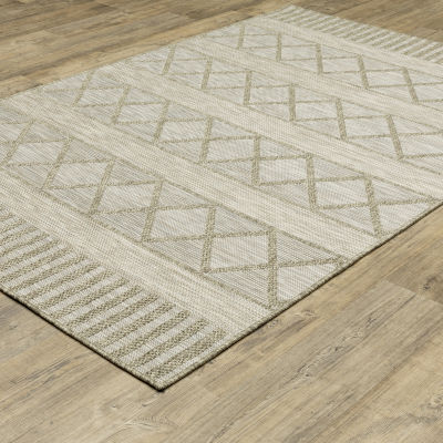 Covington Home Trinidad Geometric Stripes 36"X60" Indoor Outdoor Rectangular Accent Rug