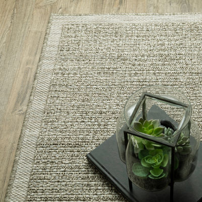 Covington Home Trinidad Textured Solid Indoor Outdoor Rectangular Area Rug