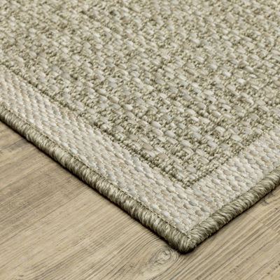 Covington Home Trinidad Textured Solid Indoor Outdoor Rectangular Area Rug