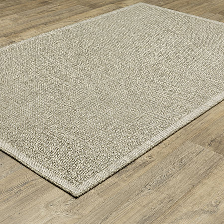 Covington Home Trinidad Textured Solid Indoor Outdoor Rectangular Area Rug, One Size, Brown