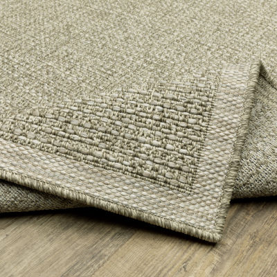 Covington Home Trinidad Textured Solid Indoor Outdoor Rectangular Area Rug