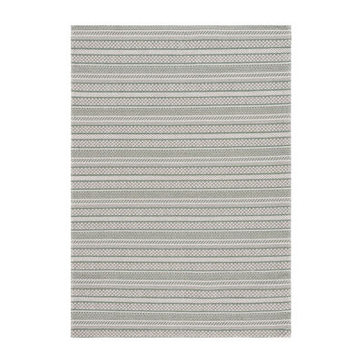 Martha Stewart Joan Stripe Water Resistant Washable Indoor Rectangular Area Rug