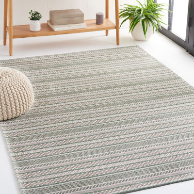 Martha Stewart Joan Stripe Water Resistant Washable Indoor Rectangular Area Rug