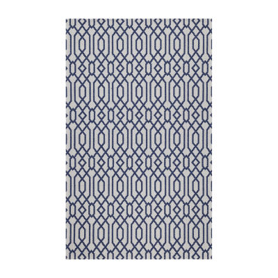 Martha Stewart Luna Geometric Water Resistant Washable Indoor Rectangular Area Rug