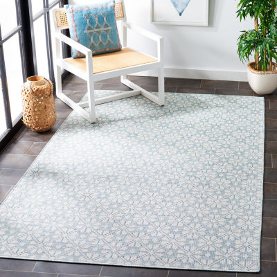 Martha Stewart Kalden Floral Water Resistant Washable Indoor Rectangular Area Rug