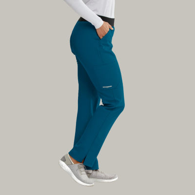 Skechers Sk202 Breeze 3-Pocket Mid-Rise Straight Leg Womens Plus Tall Tag Free Stretch Fabric Moisture Wicking Scrub Pants