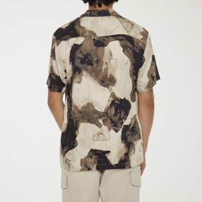 Forever 21 Mens Short Sleeve Abstract Button-Down Shirt