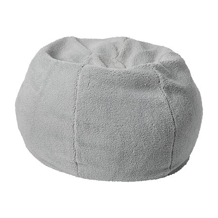 Dillion Sherpa Bean Bag Chair, One Size, Gray