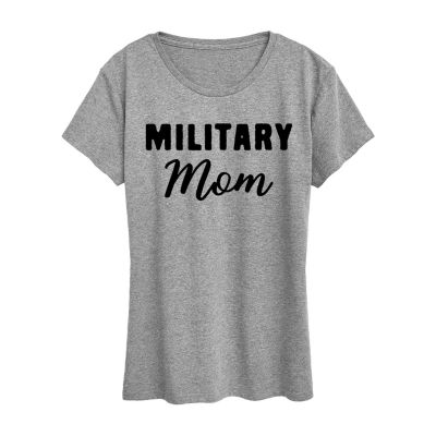 Military Mom Womens Short Sleeve Graphic T-Shirt