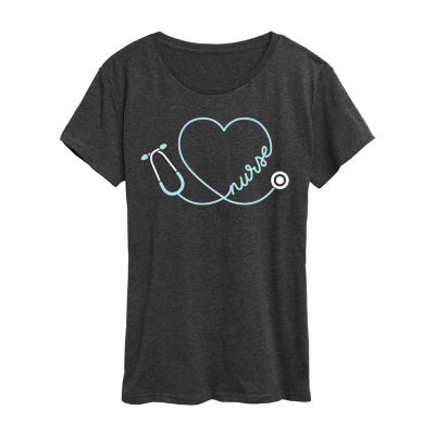 Nurse Womens Short Sleeve Graphic T-Shirt