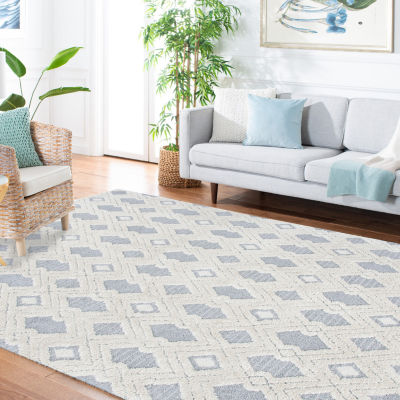 Martha Stewart Mia Geometric Washable 4'X6' Indoor Rectangular Area Rug