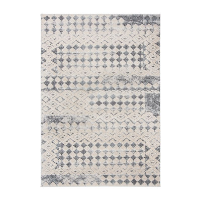 Martha Stewart Zavia Geometric Washable Indoor Rectangular Area Rug