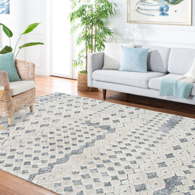 Martha Stewart Zavia Geometric Washable Indoor Rectangular Area Rug