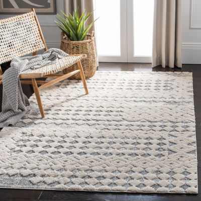 Martha Stewart Zavia Geometric Washable Indoor Rectangular Area Rug