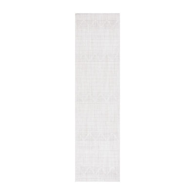 Martha Stewart Avery Stripe Washable 26" X 96" Indoor Rectangular Runner"