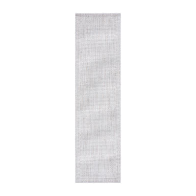 Martha Stewart Britt Stripe Washable 26" X 96" Indoor Rectangular Runner"