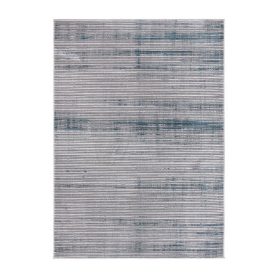 Martha Stewart Mila Stripe Washable Indoor Rectangular Area Rug