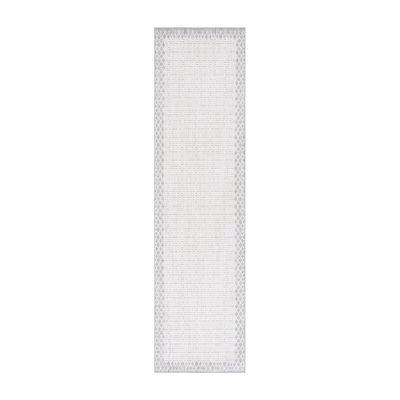 Martha Stewart Rio Bordered Washable 26" X 96" Indoor Rectangular Runner"