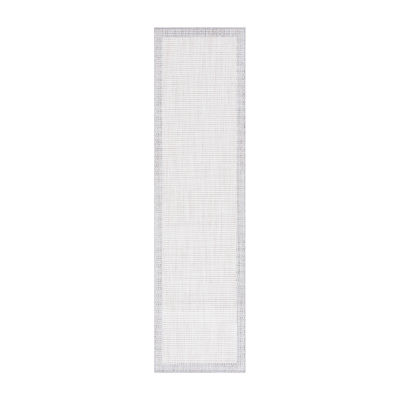 Martha Stewart Tomas Bordered Washable 26" X 96" Indoor Rectangular Runner