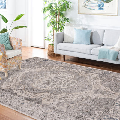 Martha Stewart Leon Medallion Washable Indoor Rectangle Area Rug