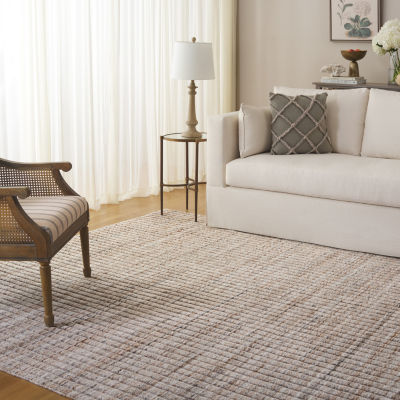 Martha Stewart Tanya Stripe Loomed Washable Indoor Rectangle Area Rug