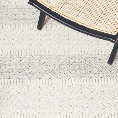 Martha Stewart Rae Stripe Loomed Indoor Rectangular Area Rug