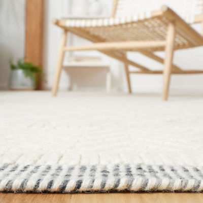 Martha Stewart Zena Bordered Loomed Washable Indoor Rectangular Area Rug