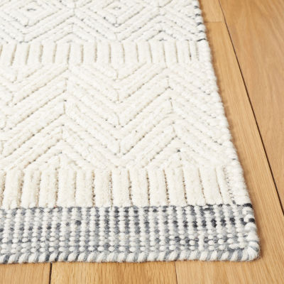 Martha Stewart Zena Bordered Loomed Washable Indoor Rectangular Area Rug