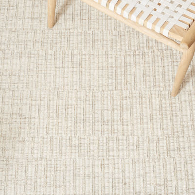 Martha Stewart Faye Stripe Loomed 27" X 108" Indoor Rectangular Runner"