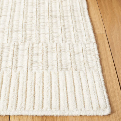 Martha Stewart Faye Stripe Loomed Washable 27" X 108" Indoor Rectangular Runner"