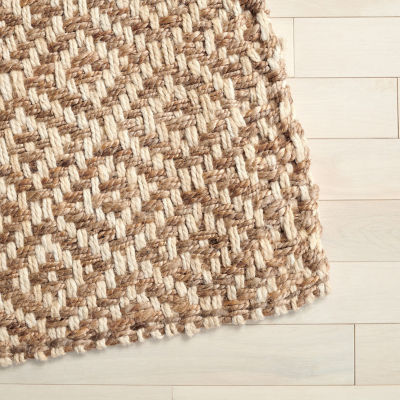 Martha Stewart Nell Bordered Woven 6' X 6' Indoor Square Area Rug