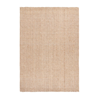 Martha Stewart Nell Bordered Woven Washable Indoor Rectangular Area Rug