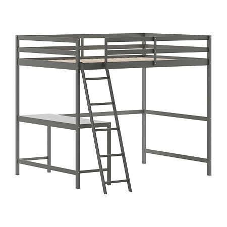 Riley Rectangular Bunk Bed, One Size, Gray