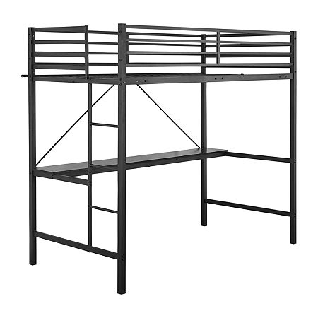 Jake Rectangular Bunk Bed, One Size, Black