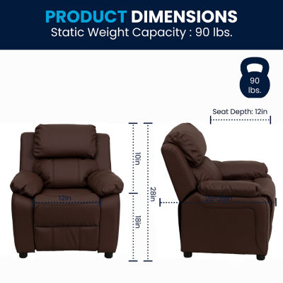 Charlie Padded Arm Recliner for Kids