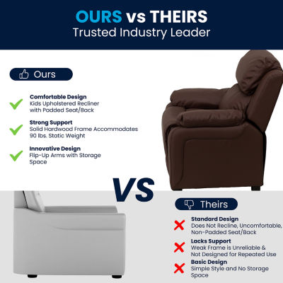 Charlie Padded Arm Recliner for Kids