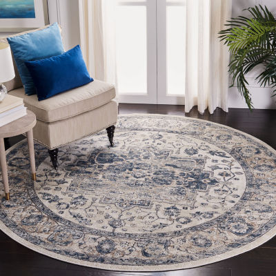 Martha Stewart Molly Medallion Washable 6'7" X 6'7" Indoor Round Area Rug"