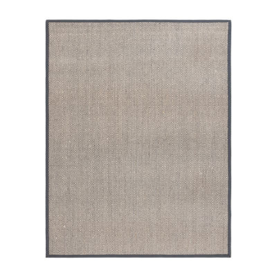 Martha Stewart Naia Bordered Washable Indoor Rectangular Area Rug