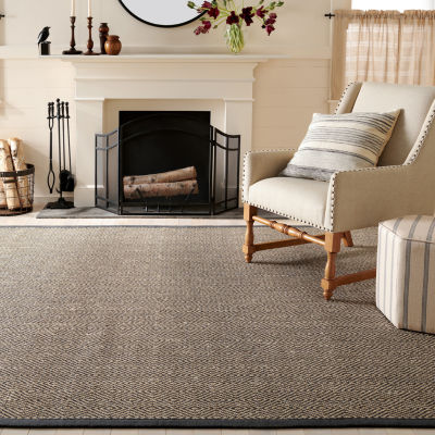 Martha Stewart Naia Bordered Washable Indoor Rectangular Area Rug