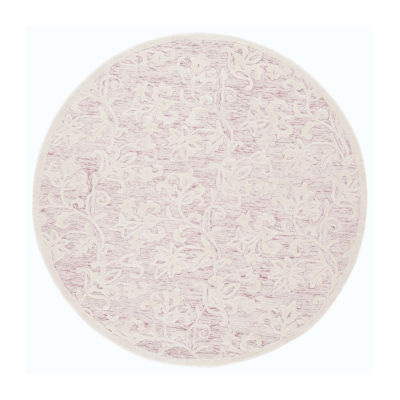 Martha Stewart Edi Floral Washable 6' X 6' Indoor Round Area Rug