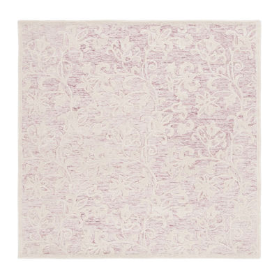 Martha Stewart Edi Floral Washable 6' X 6' Indoor Square Area Rug