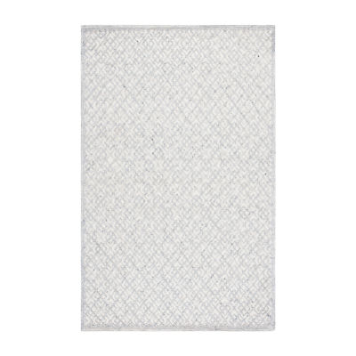 Martha Stewart Grace Bordered Washable Indoor Rectangular Area Rug