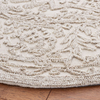 Martha Stewart Zion Bordered Washable 6' X 6' Indoor Round Area Rug