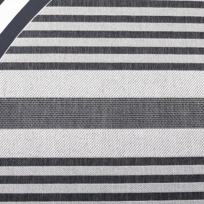 Martha Stewart Ripley Stripe Washable 6'7" X 9' Indoor Rectangular Area Rug"