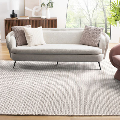 Martha Stewart Ina Stripe Woven Washable Indoor Rectangular Area Rug