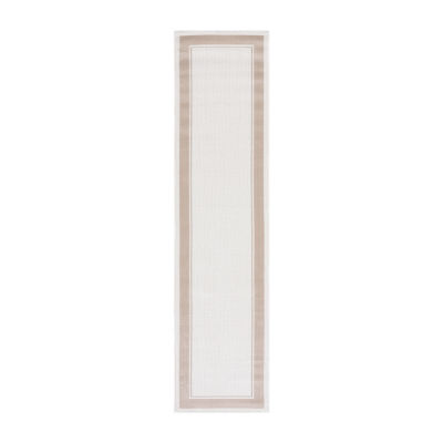 Martha Stewart Alena Bordered Washable 26" X 108" Outdoor Rectangular Runner