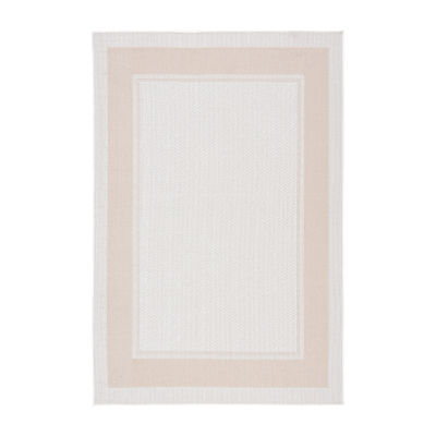 Martha Stewart Alena Bordered Washable Outdoor Rectangular Area Rug