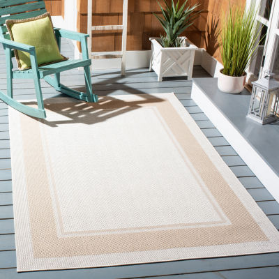 Martha Stewart Alena Bordered Washable Outdoor Rectangular Area Rug