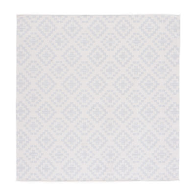 Martha Stewart Robin Geometric Washable 6'7" X 6'7" Outdoor Square Area Rug