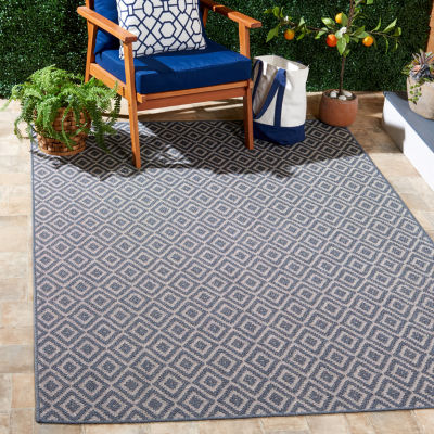 Martha Stewart Eve Geometric Washable 6'7" X 8'7" Outdoor Rectangular Area Rug"